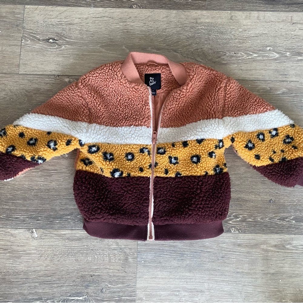 art class Colorful Sherpa Kids Jacket